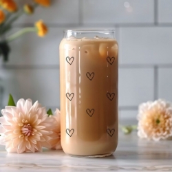 Glass with hearts 400ml